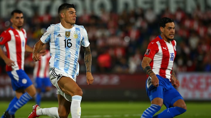 Joaquín Correa, el N°9 en la teoría previo al choque frente a Paraguay.